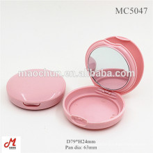 MC5047 Wholesale round compact powder case with mirror